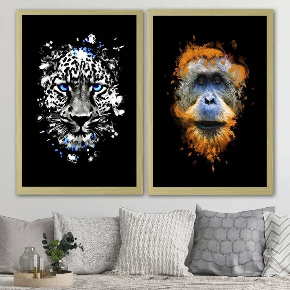Glezna bēšā rāmī - Monkey  Home Trends DECO
