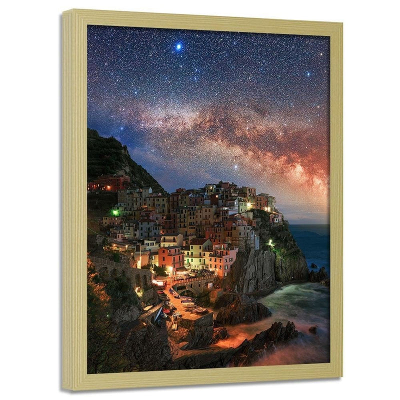 Glezna bēšā rāmī - Monterosso At Night  Home Trends DECO