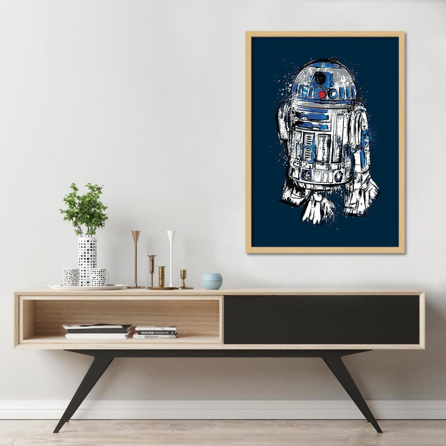 Glezna bēšā rāmī - More Than A Droid Blue  Home Trends DECO