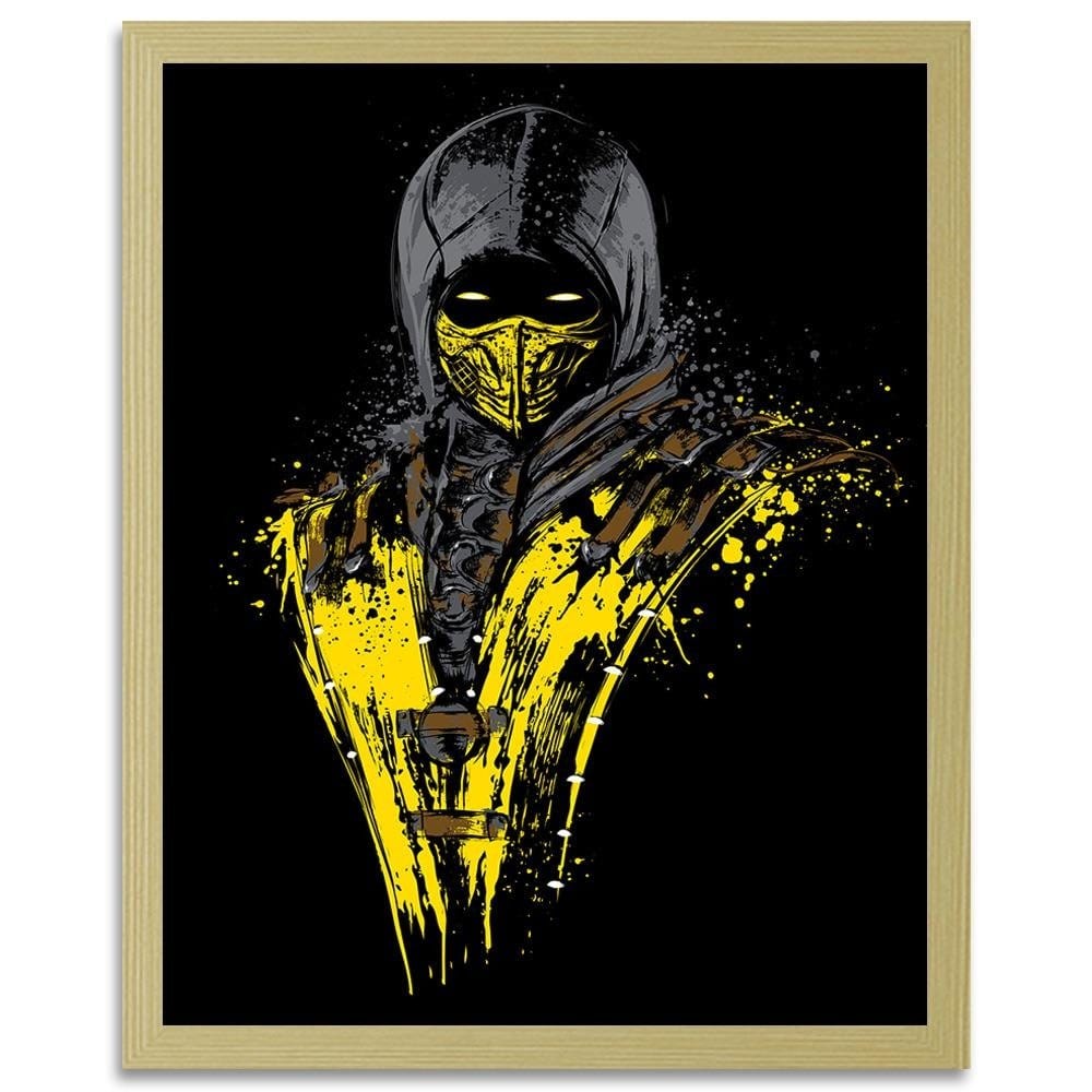 Glezna bēšā rāmī - Mortal Fire Yellow  Home Trends DECO