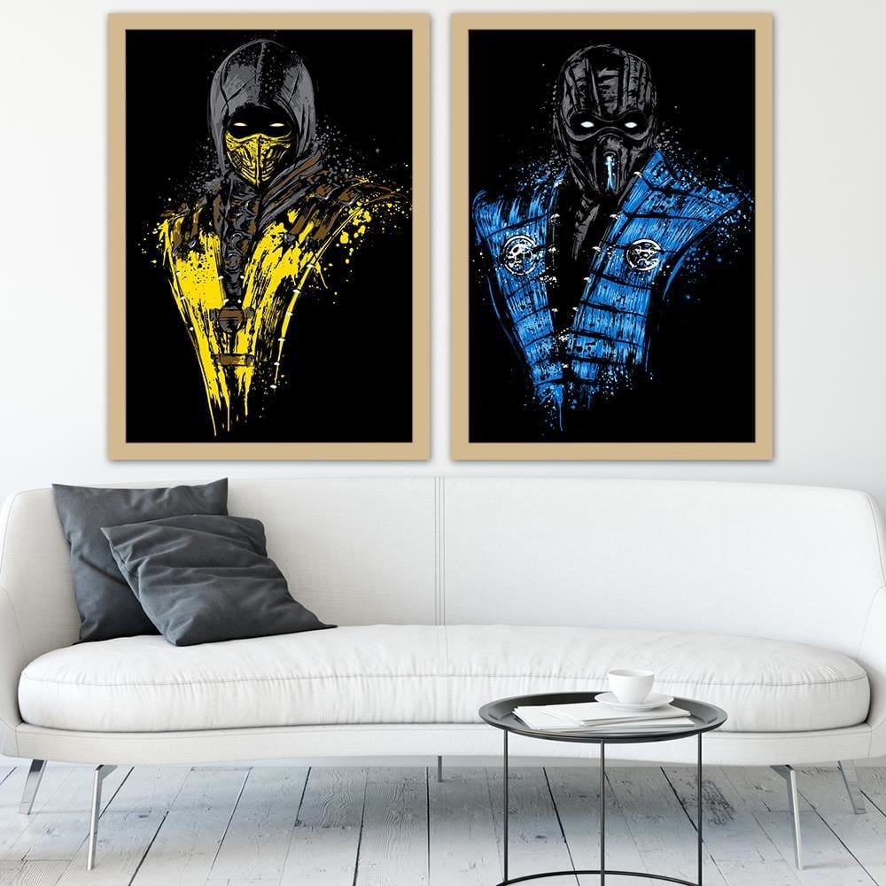 Glezna bēšā rāmī - Mortal Fire Yellow  Home Trends DECO