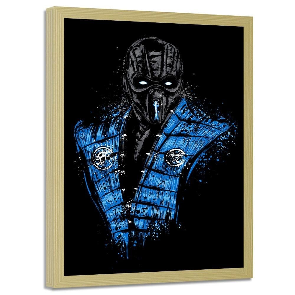 Glezna bēšā rāmī - Mortal Ice Blue  Home Trends DECO