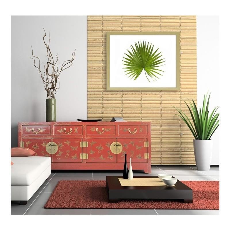 Glezna bēšā rāmī - Palm leaf  Home Trends DECO