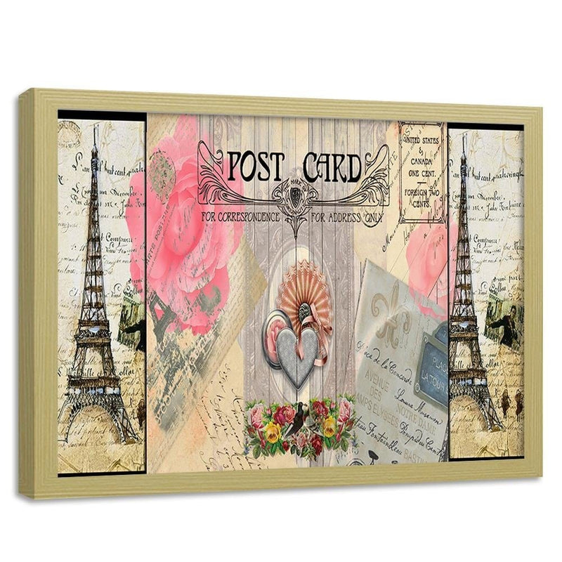 Glezna bēšā rāmī - Paris Post Card  Home Trends DECO