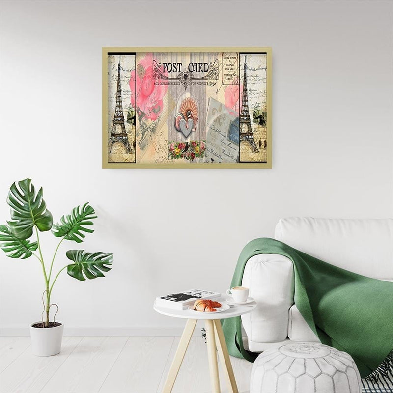 Glezna bēšā rāmī - Paris Post Card  Home Trends DECO