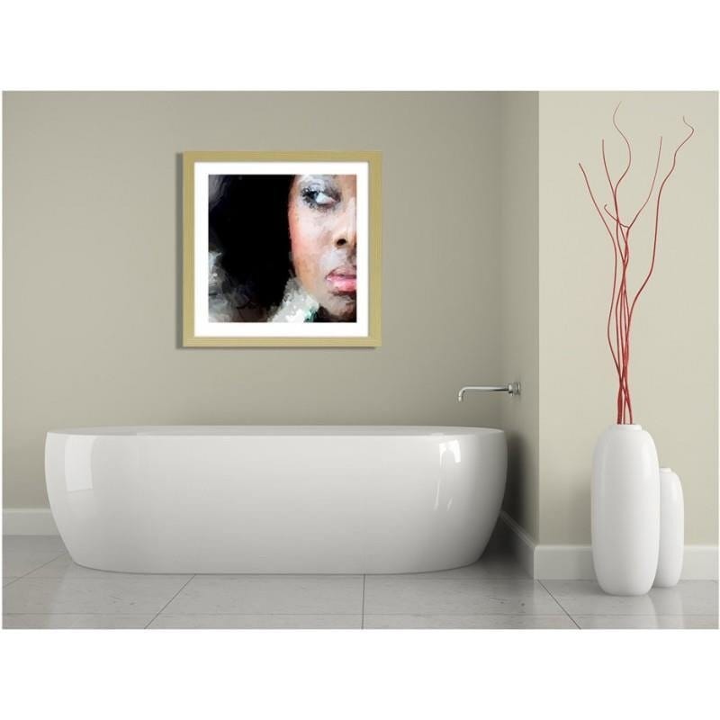 Glezna bēšā rāmī - Portrait of a dark woman  Home Trends DECO