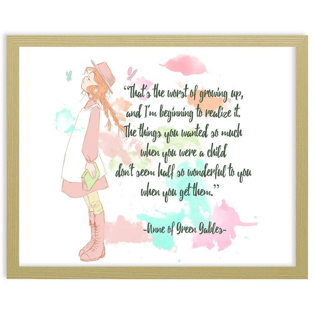 Glezna bēšā rāmī - Quote Anne Of Green Gables 1  Home Trends DECO
