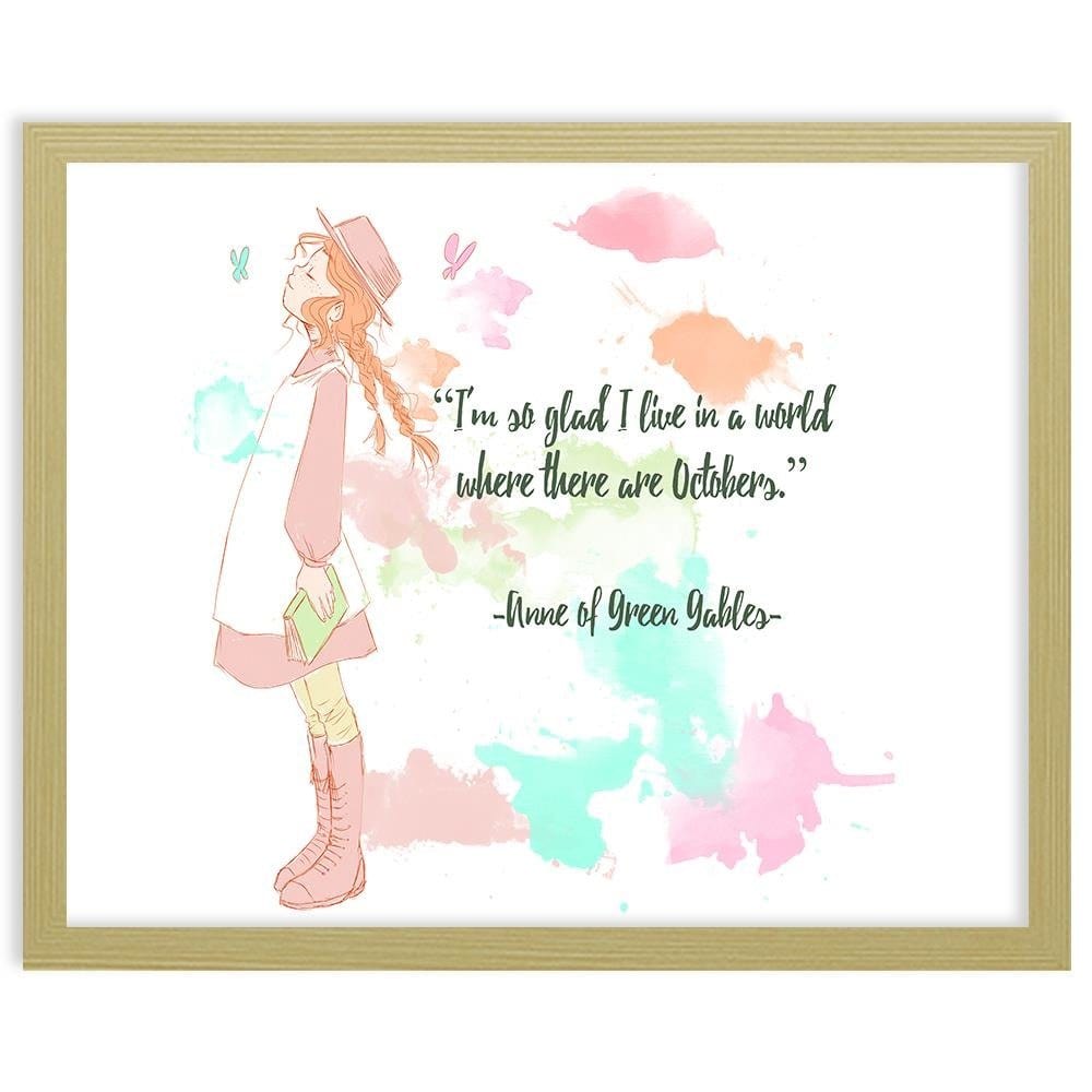 Glezna bēšā rāmī - Quote Anne Of Green Gables 2  Home Trends DECO