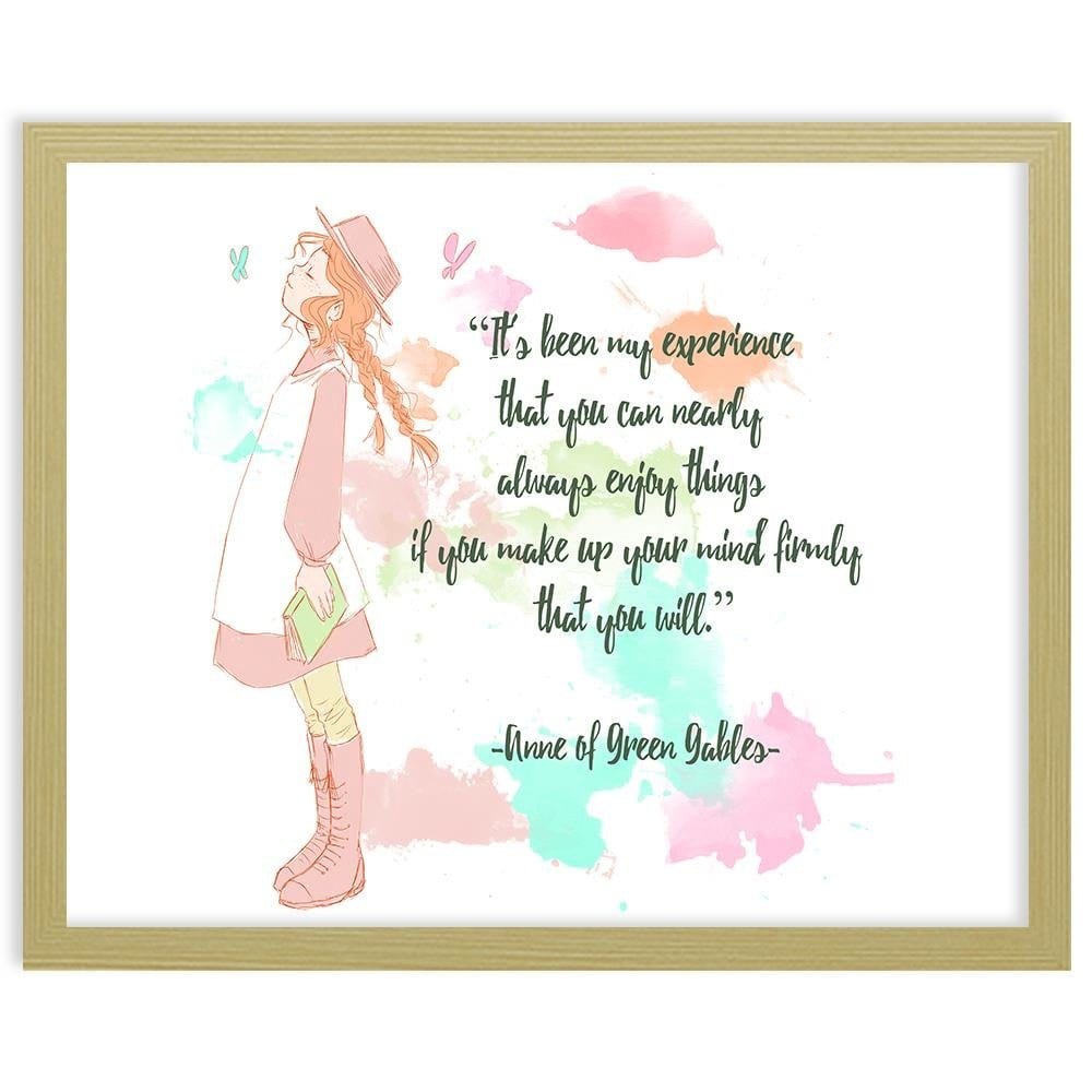 Glezna bēšā rāmī - Quote Anne Of Green Gables  Home Trends DECO