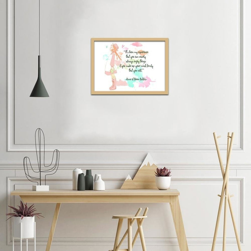 Glezna bēšā rāmī - Quote Anne Of Green Gables  Home Trends DECO