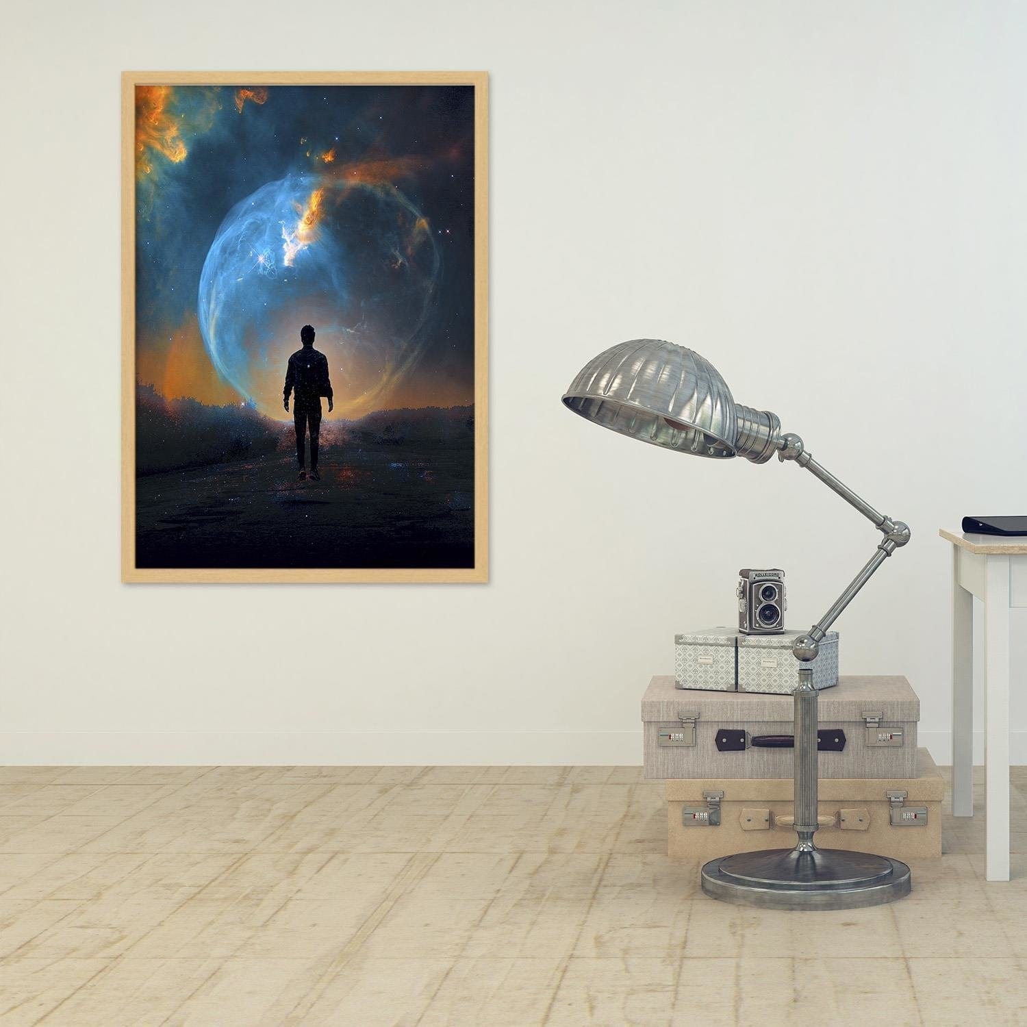 Glezna bēšā rāmī - Space Phenomenon  Home Trends DECO