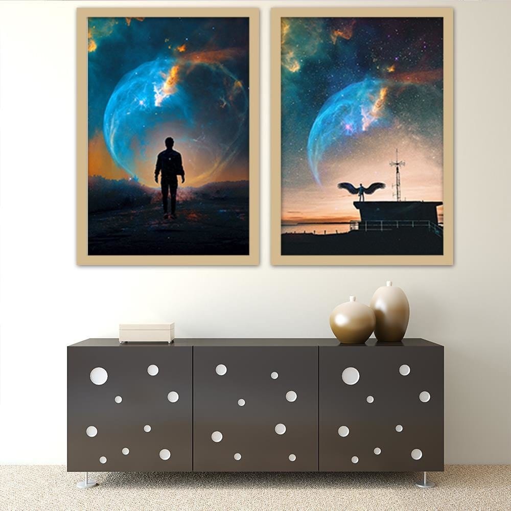 Glezna bēšā rāmī - Space Phenomenon  Home Trends DECO
