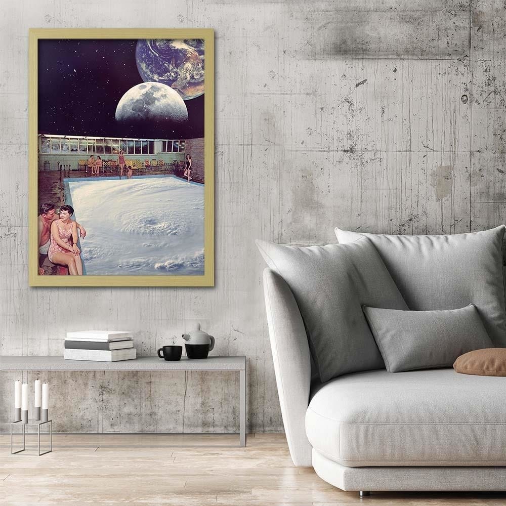 Glezna bēšā rāmī - Space Pool  Home Trends DECO