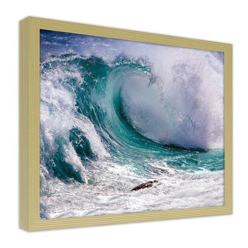 Glezna bēšā rāmī - Stormy wave  Home Trends DECO
