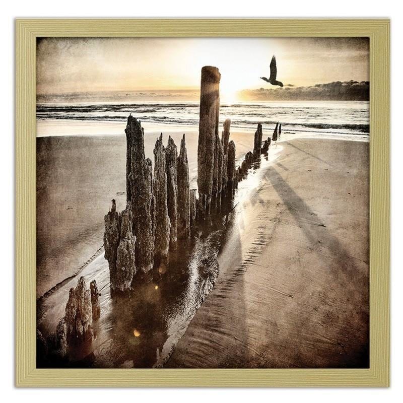 Glezna bēšā rāmī - Sunset on the beach  Home Trends DECO