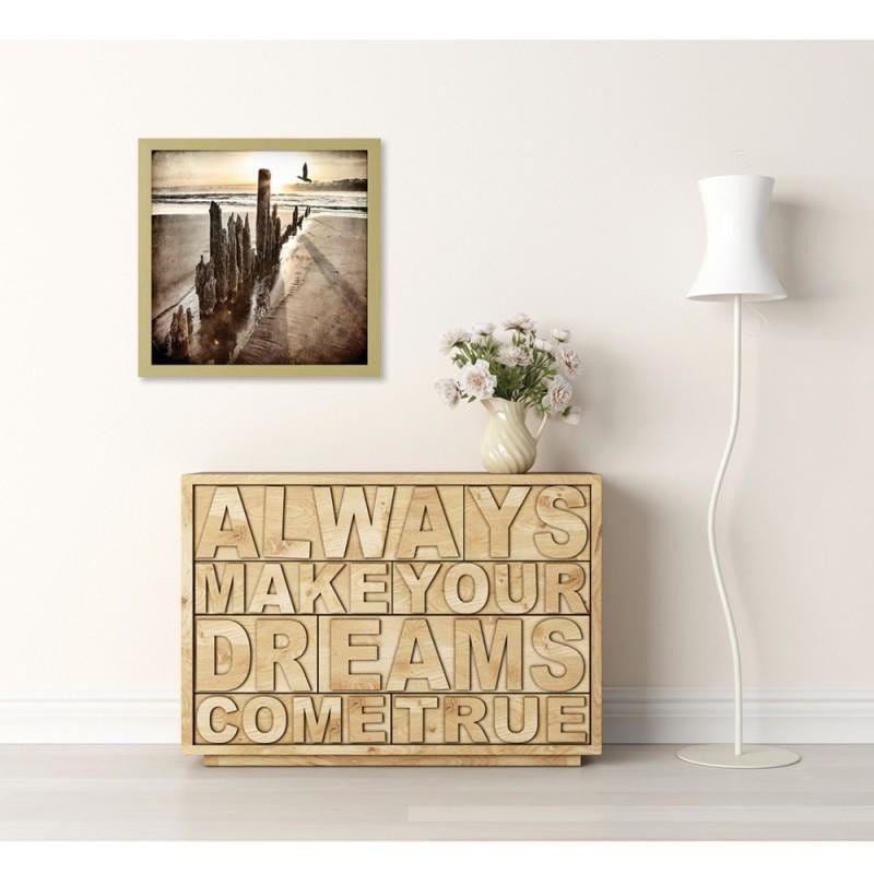 Glezna bēšā rāmī - Sunset on the beach  Home Trends DECO