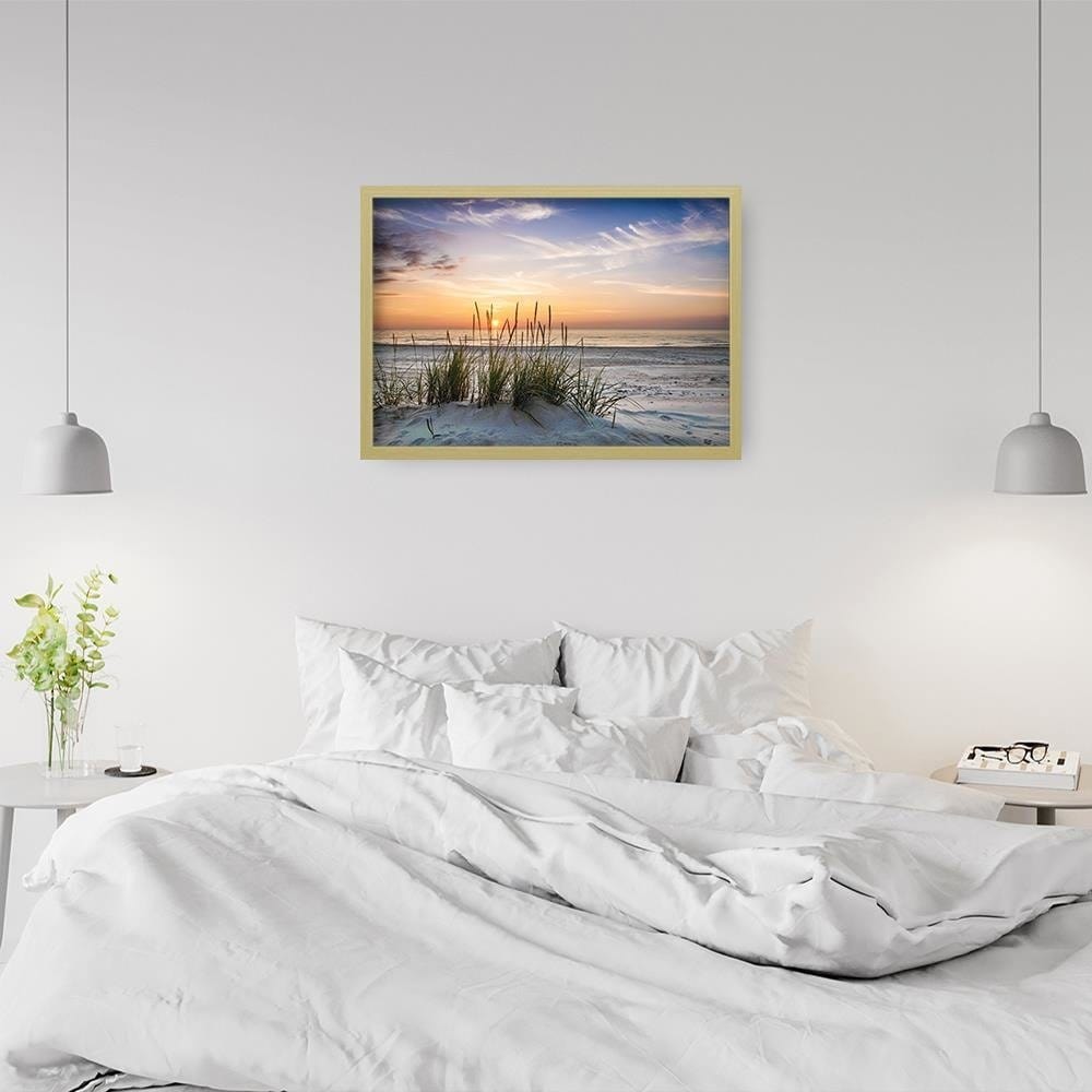 Glezna bēšā rāmī - Sunset Over The Beach  Home Trends DECO