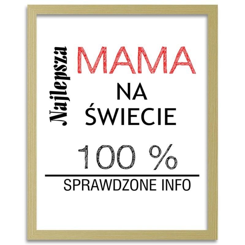 Glezna bēšā rāmī - The best mom in the world  Home Trends DECO