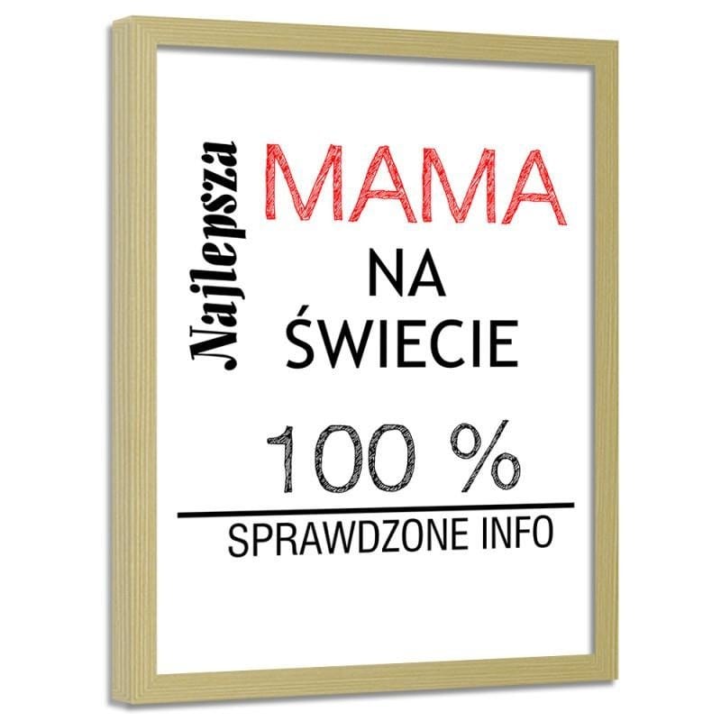 Glezna bēšā rāmī - The best mom in the world  Home Trends DECO
