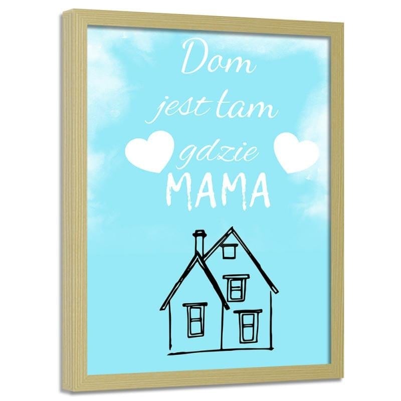 Glezna bēšā rāmī - The house is over there.  Home Trends DECO