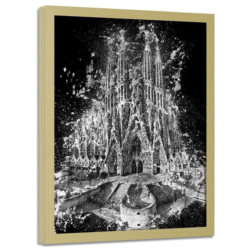 Glezna bēšā rāmī - The Sagrada Familia In Barcelona  Home Trends DECO