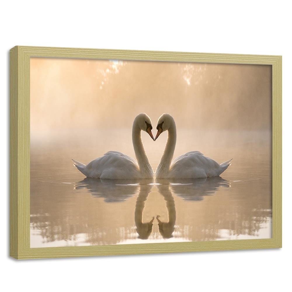 Glezna bēšā rāmī - Two Swans  Home Trends DECO