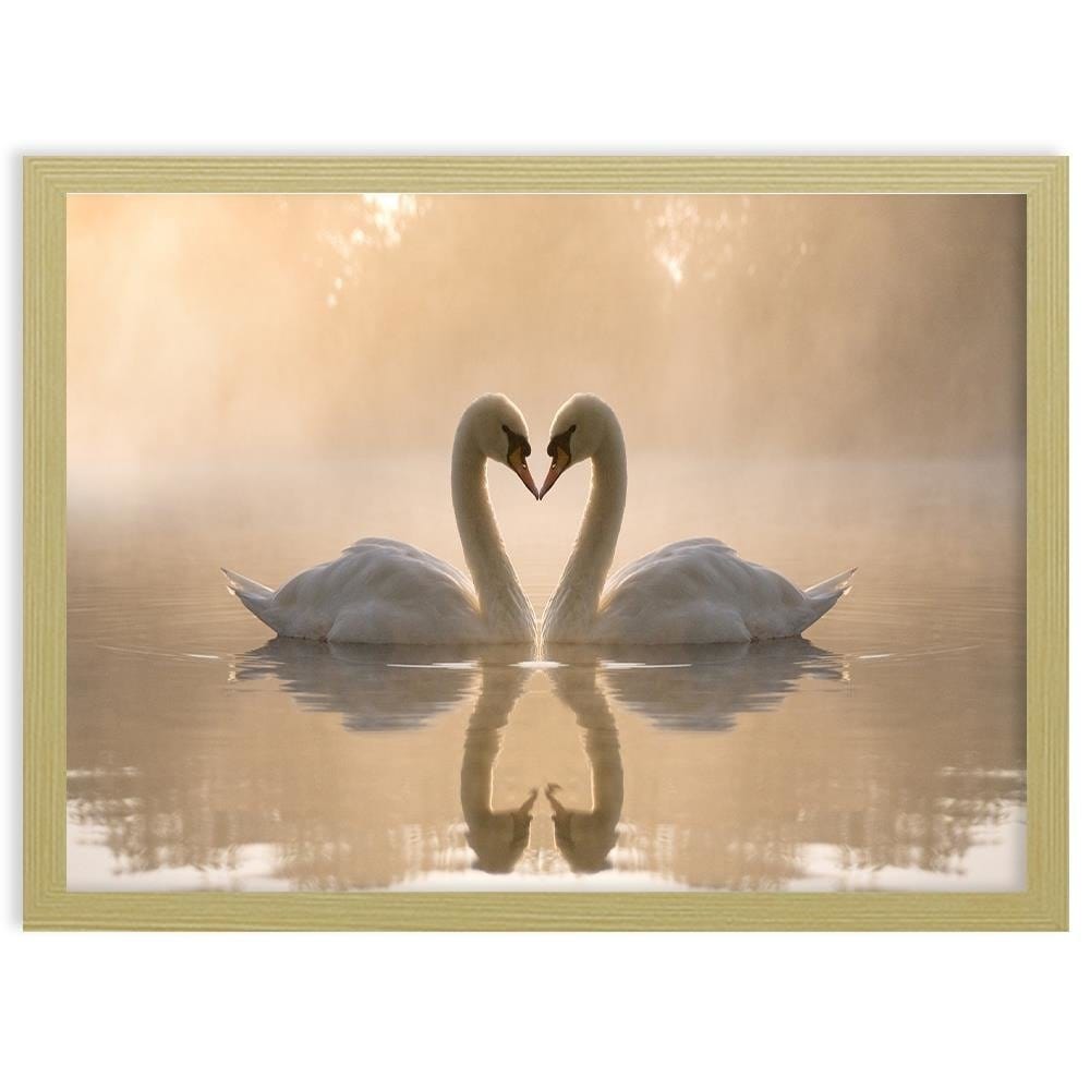 Glezna bēšā rāmī - Two Swans  Home Trends DECO