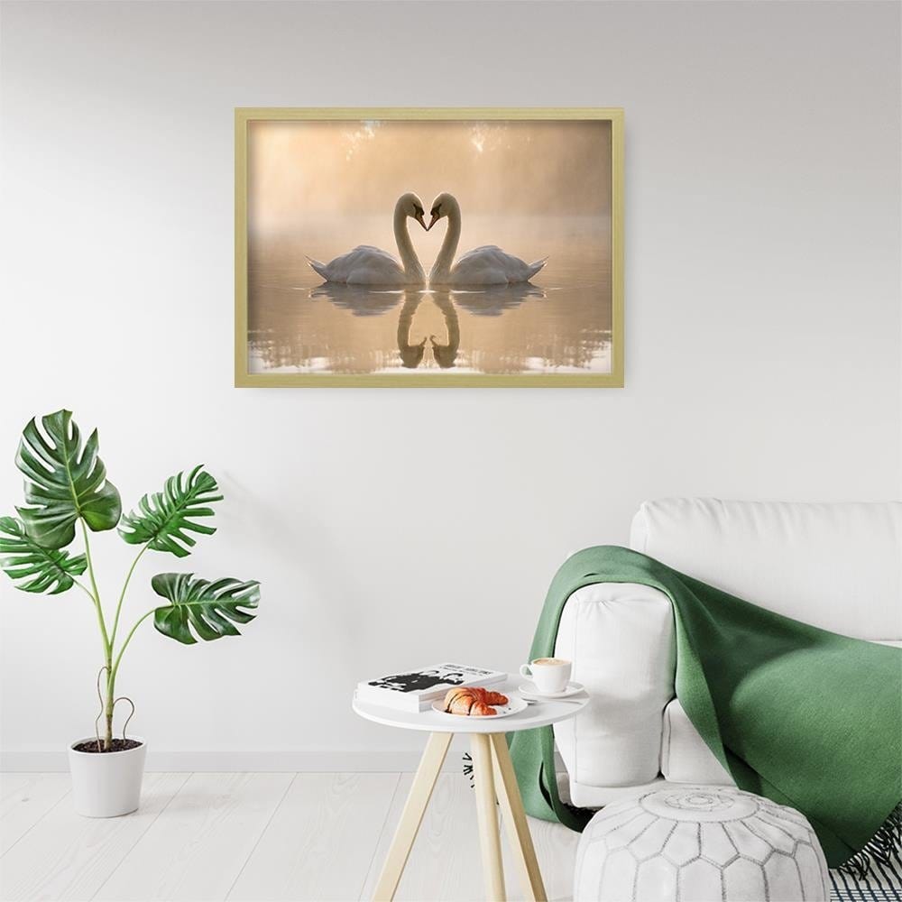 Glezna bēšā rāmī - Two Swans  Home Trends DECO