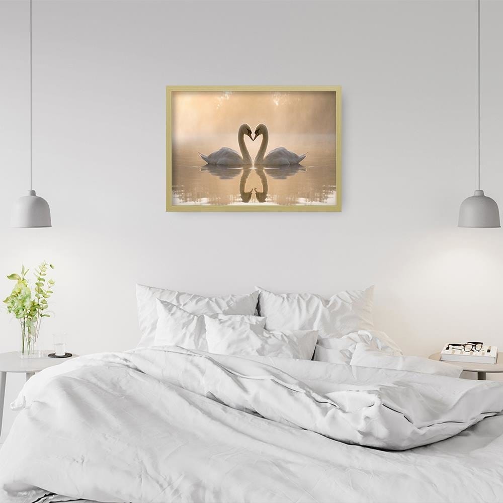 Glezna bēšā rāmī - Two Swans  Home Trends DECO