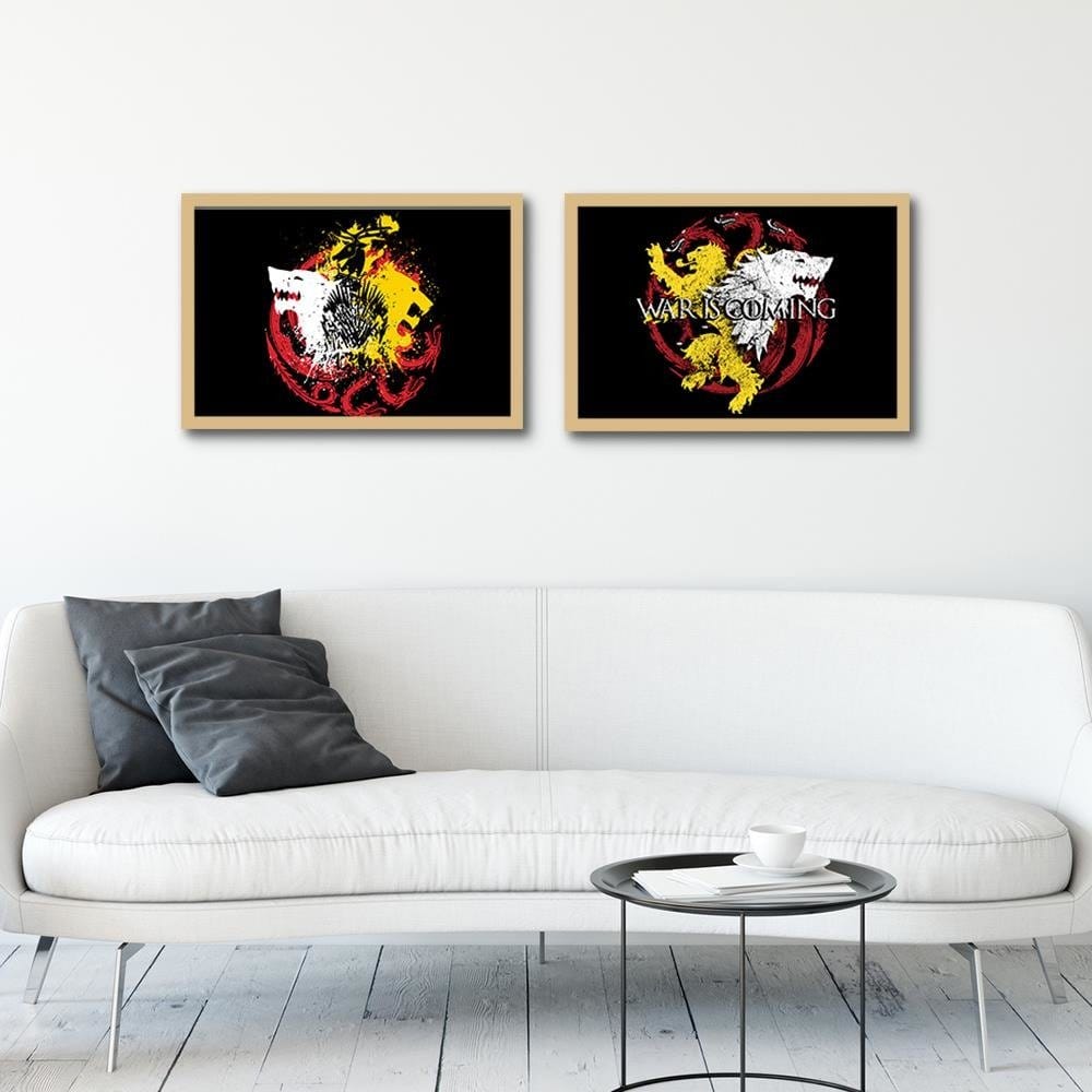 Glezna bēšā rāmī - War Is Coming  Home Trends DECO