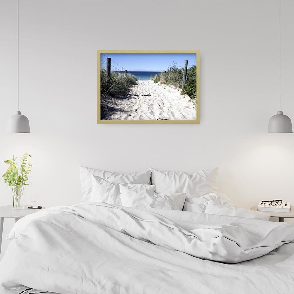 Glezna bēšā rāmī - Way To The Beach  Home Trends DECO