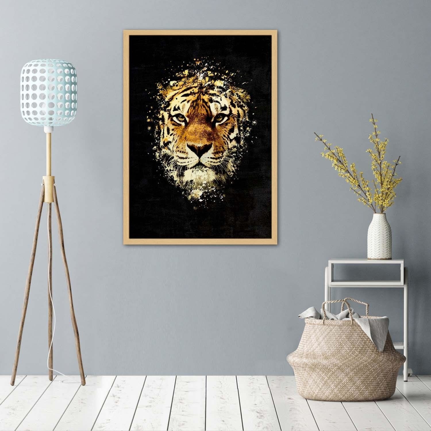 Glezna bēšā rāmī - Wild Tiger  Home Trends DECO