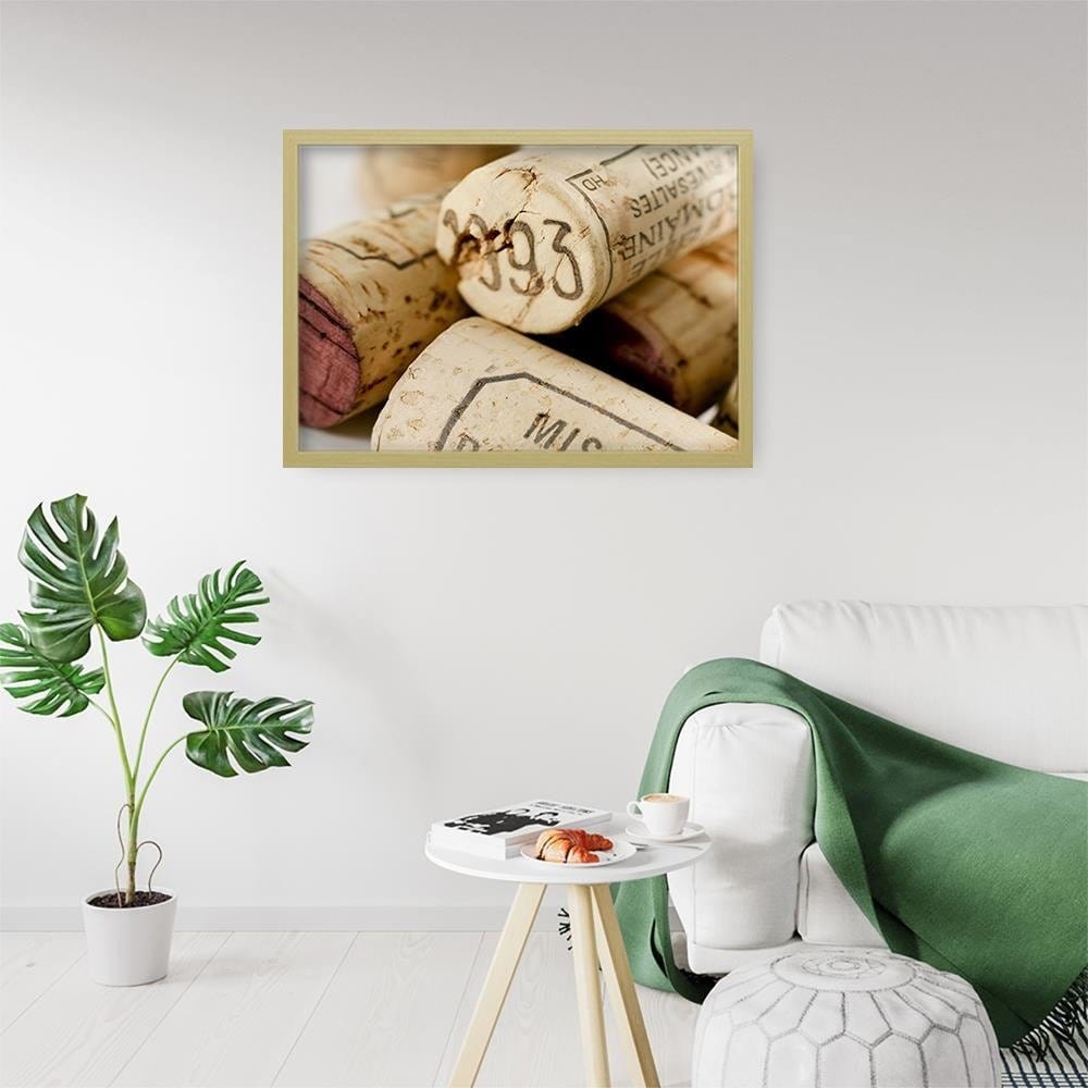 Glezna bēšā rāmī - Wine Corks 2  Home Trends DECO