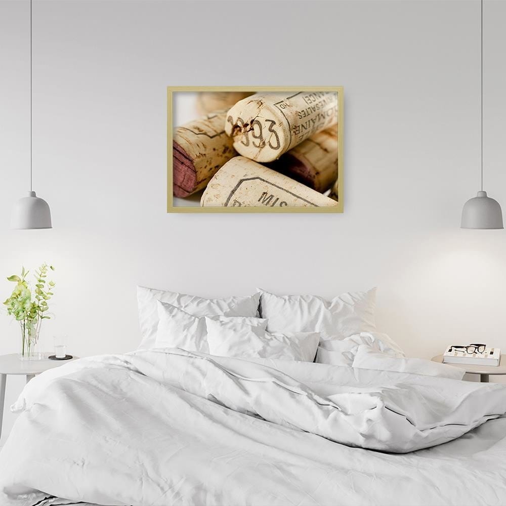 Glezna bēšā rāmī - Wine Corks 2  Home Trends DECO