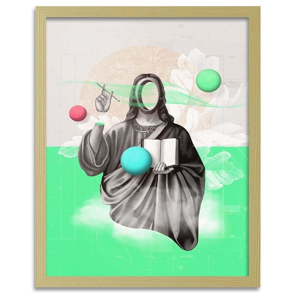 Glezna bēšā rāmī - With No Face  Home Trends DECO