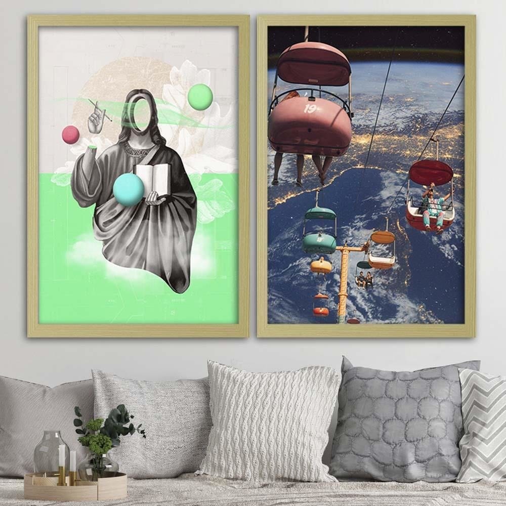 Glezna bēšā rāmī - With No Face  Home Trends DECO