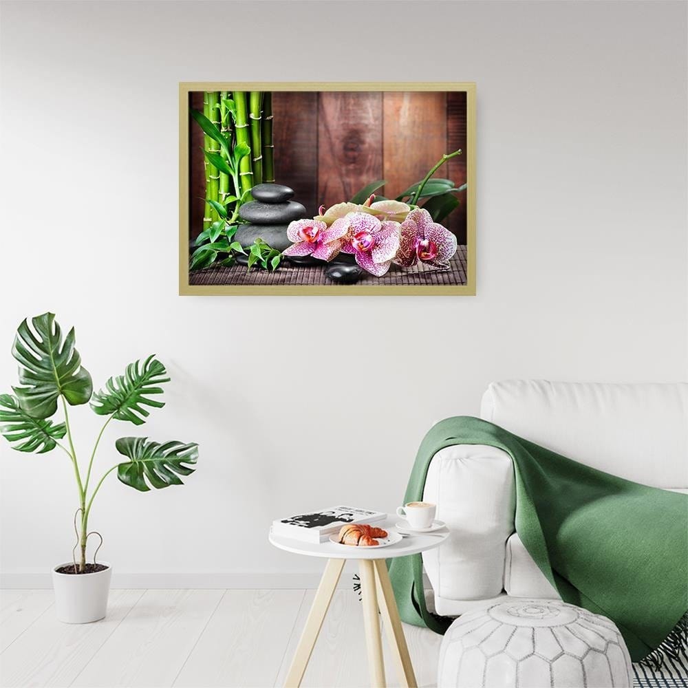 Glezna bēšā rāmī - Zen Motif  Home Trends DECO