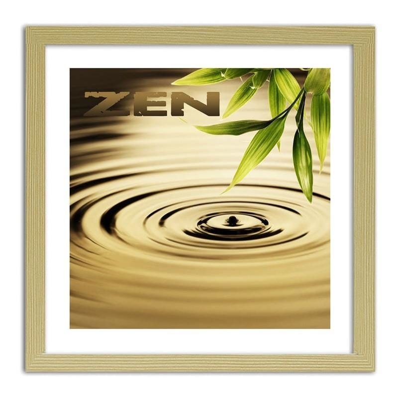Glezna bēšā rāmī - Zen - the element of water  Home Trends DECO