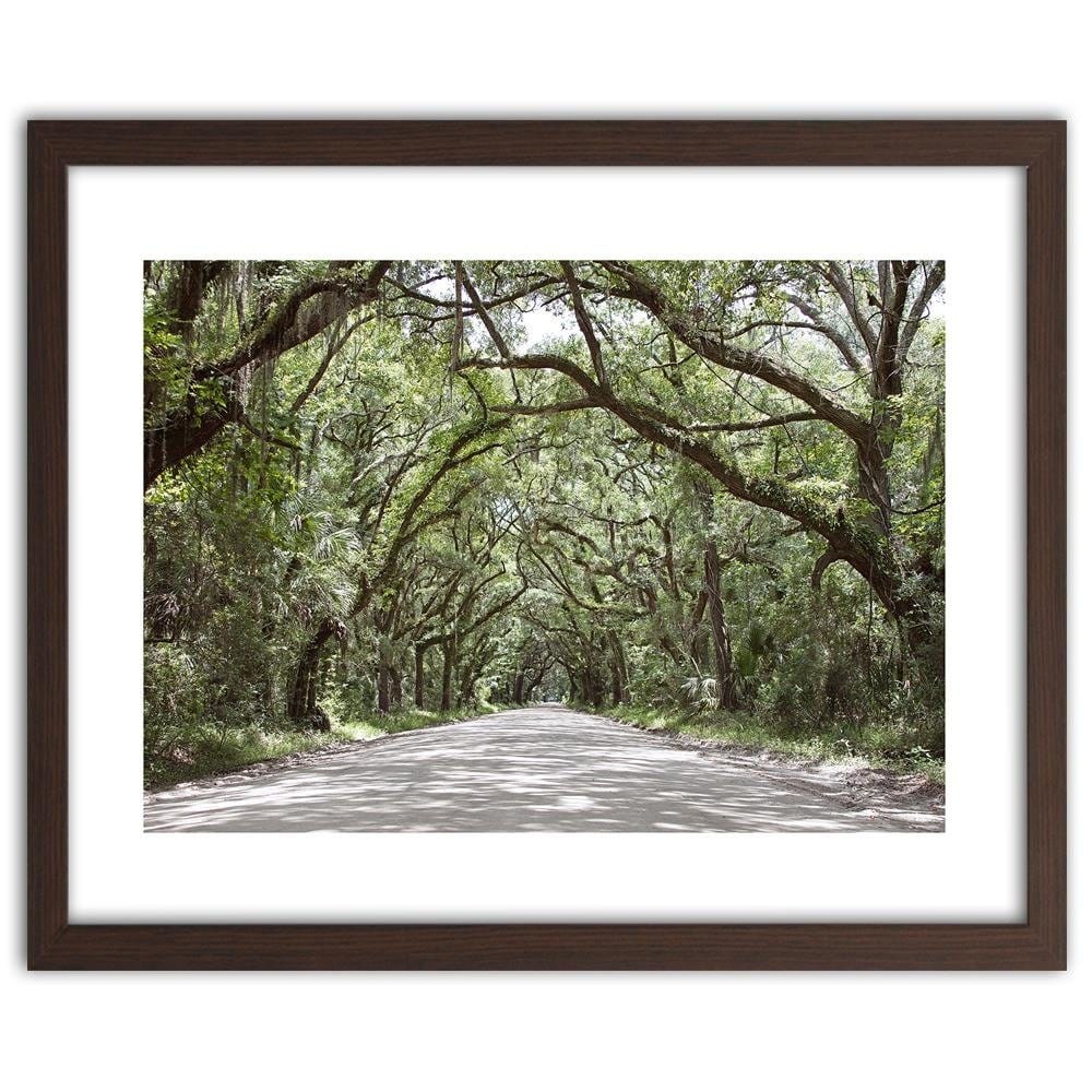 Glezna brūnā rāmī - A Wide Path In The Woods  Home Trends DECO
