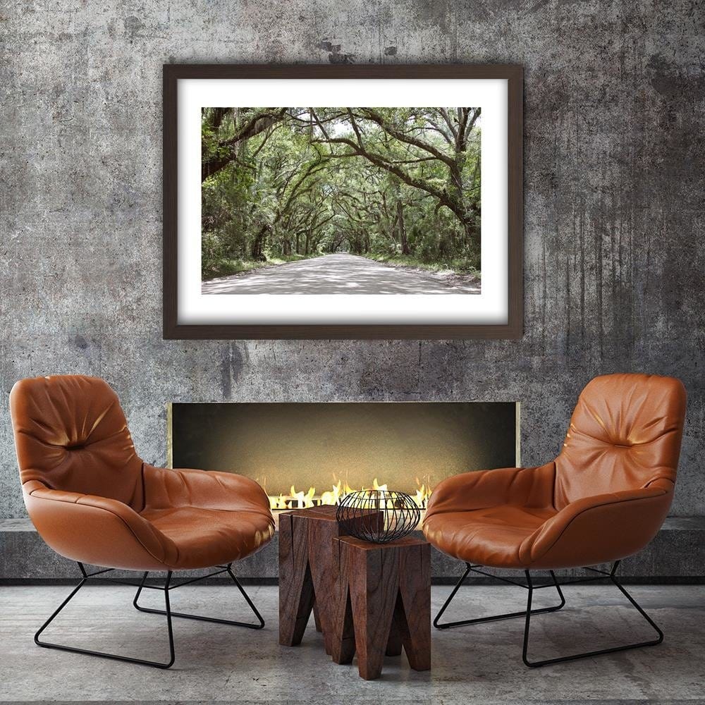 Glezna brūnā rāmī - A Wide Path In The Woods  Home Trends DECO