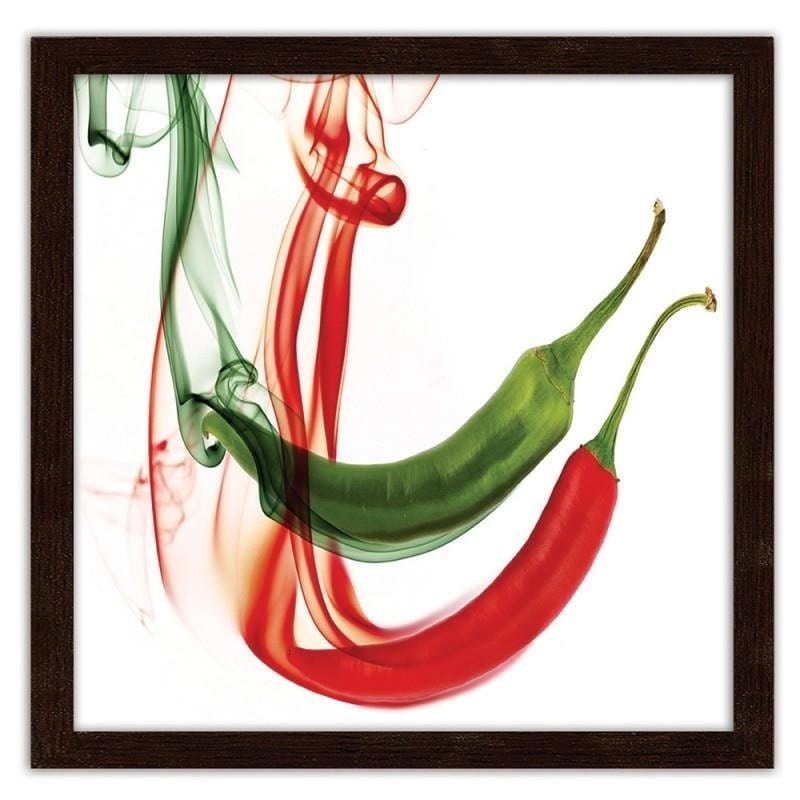 Glezna brūnā rāmī - Abstract chili peppers  Home Trends DECO