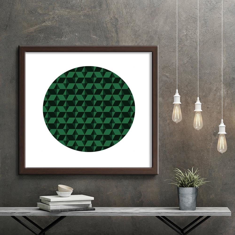 Glezna brūnā rāmī - Abstract Circle 1  Home Trends DECO