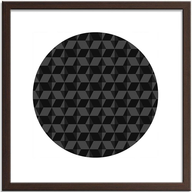 Glezna brūnā rāmī - Abstract Circle 2  Home Trends DECO