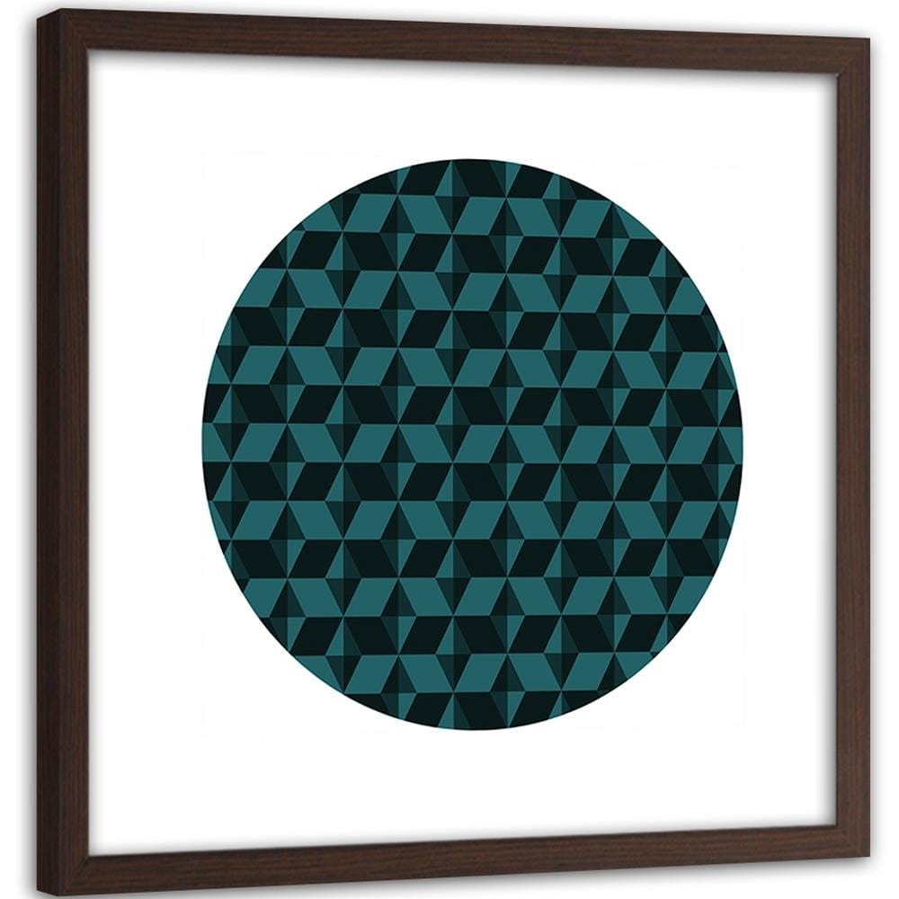 Glezna brūnā rāmī - Abstract Circle 4  Home Trends DECO