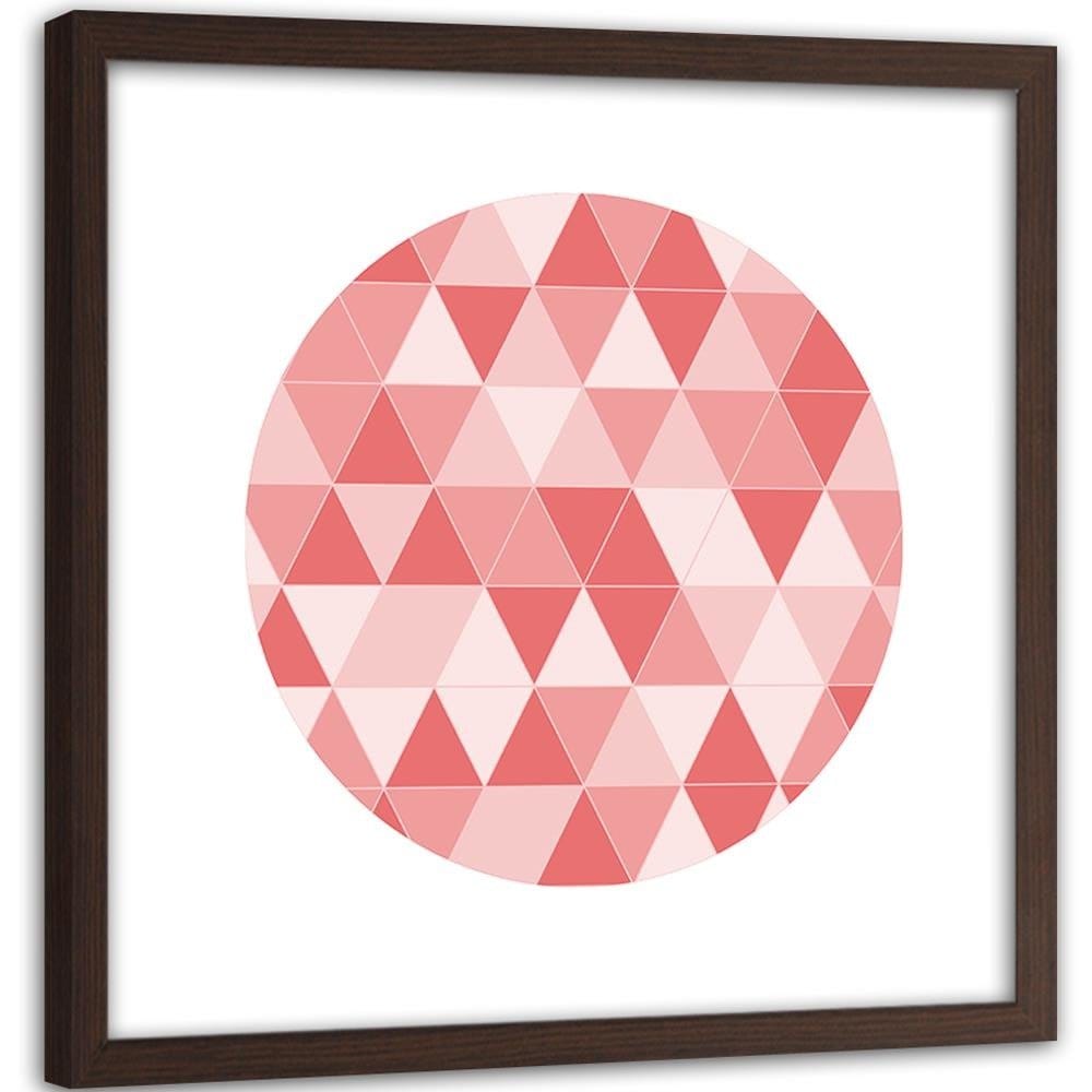 Glezna brūnā rāmī - Abstract Circle 6  Home Trends DECO