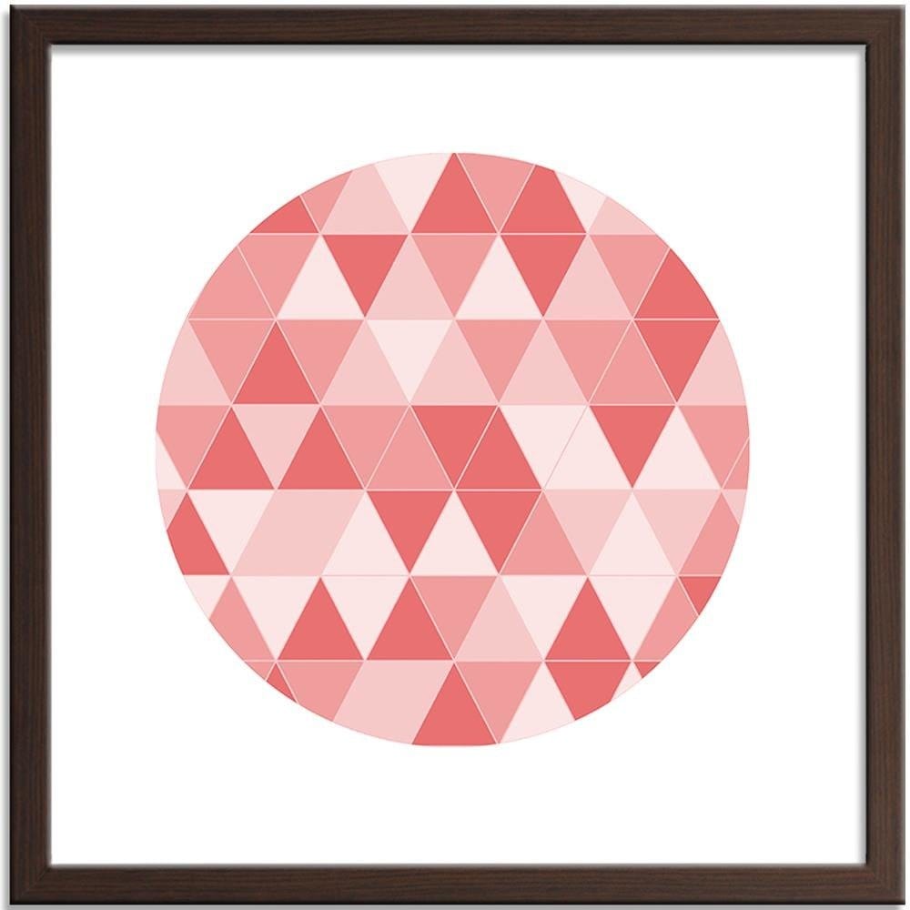 Glezna brūnā rāmī - Abstract Circle 6  Home Trends DECO