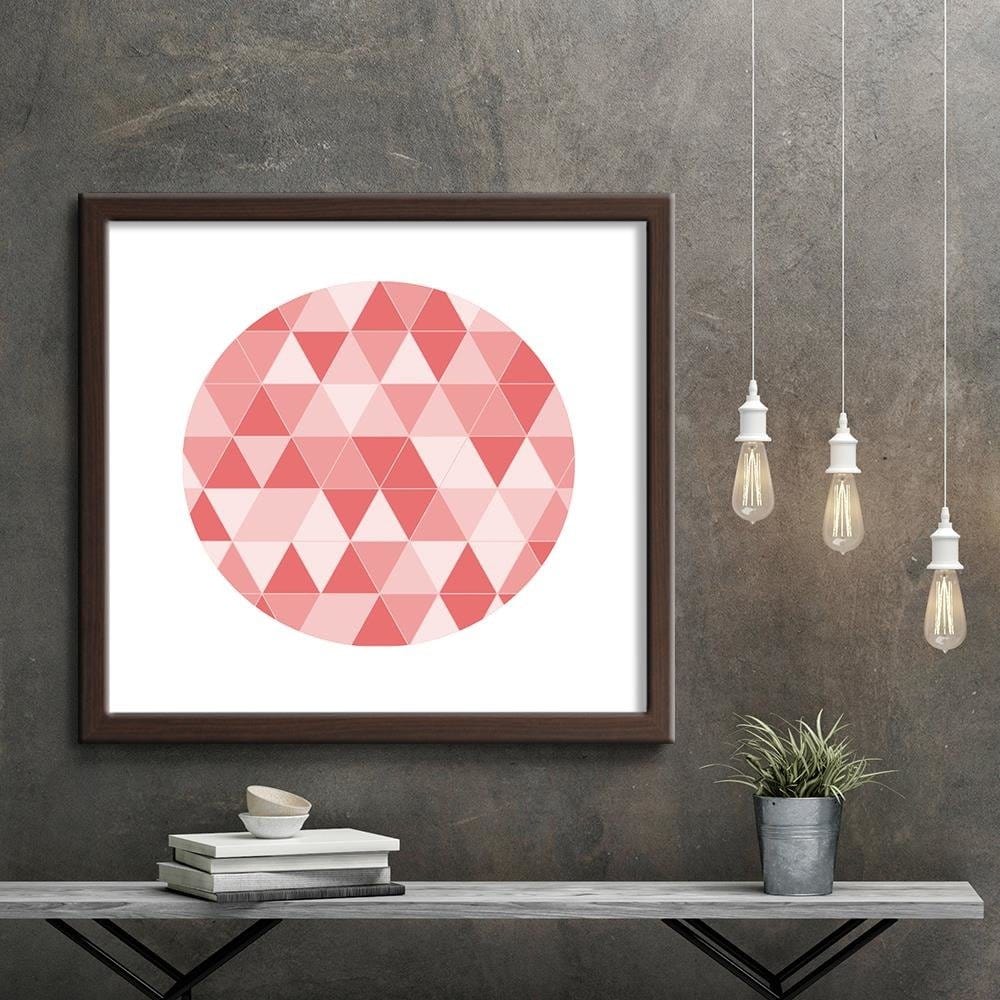 Glezna brūnā rāmī - Abstract Circle 6  Home Trends DECO