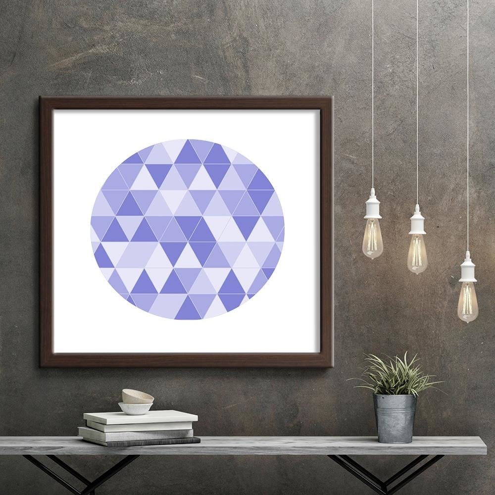 Glezna brūnā rāmī - Abstract Circle 7  Home Trends DECO