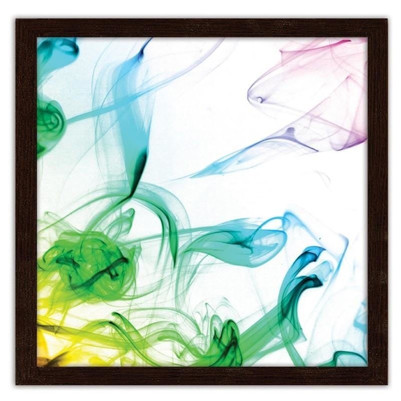 Glezna brūnā rāmī - Abstract color smoke  Home Trends DECO