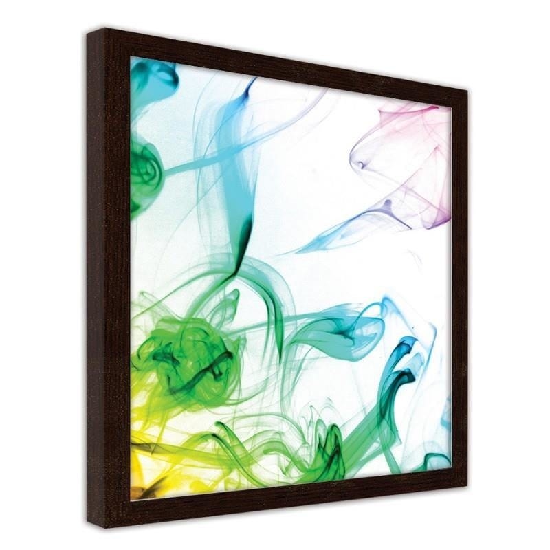 Glezna brūnā rāmī - Abstract color smoke  Home Trends DECO